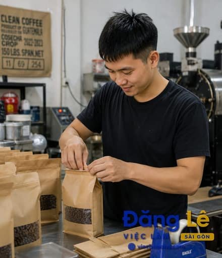 TUYỂN NAM PHỤ RANG XAY ĐÓNG GÓI CÀ PHÊ