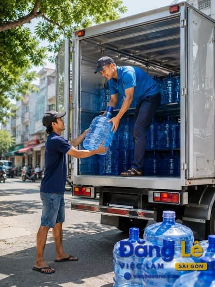 PHỤ KHO THEO XE TẢI GIAO NƯỚC SUỐI