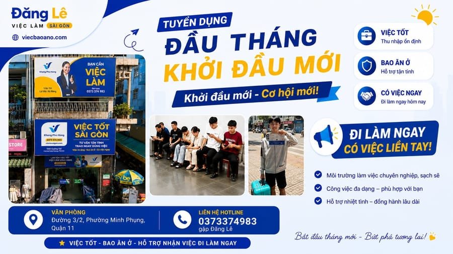 ĐẦU THÁNG MỚI – THÊM NHIỀU CƠ HỘI VIỆC LÀM