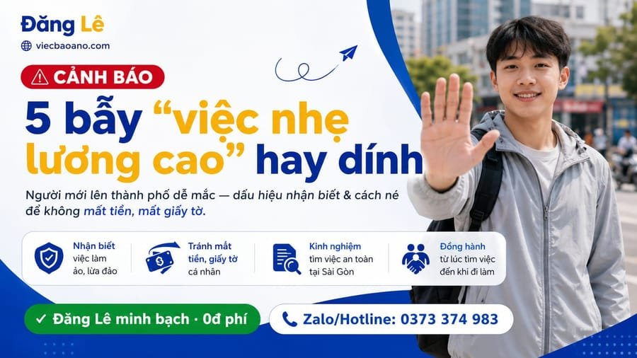 5 bẫy "việc nhẹ lương cao" người mới lên Sài Gòn hay dính (và cách né)
