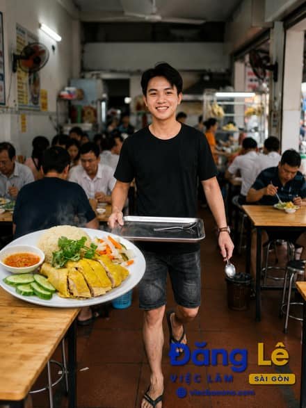 4 NHÂN VIÊN PHỤC VỤ - PHỤ BẾP QUÁN CƠM GÀ